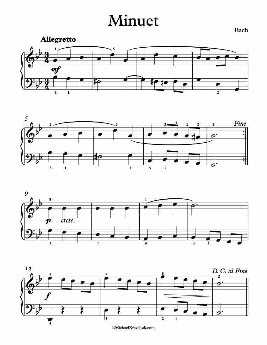 g minor bach sheet music